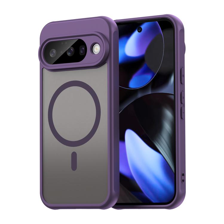 For Google Pixel 10 Fan Dun Series TPU Hybrid PC Frosted Magsafe Phone Case(Purple) - Google Cases by buy2fix | Online Shopping UK | buy2fix