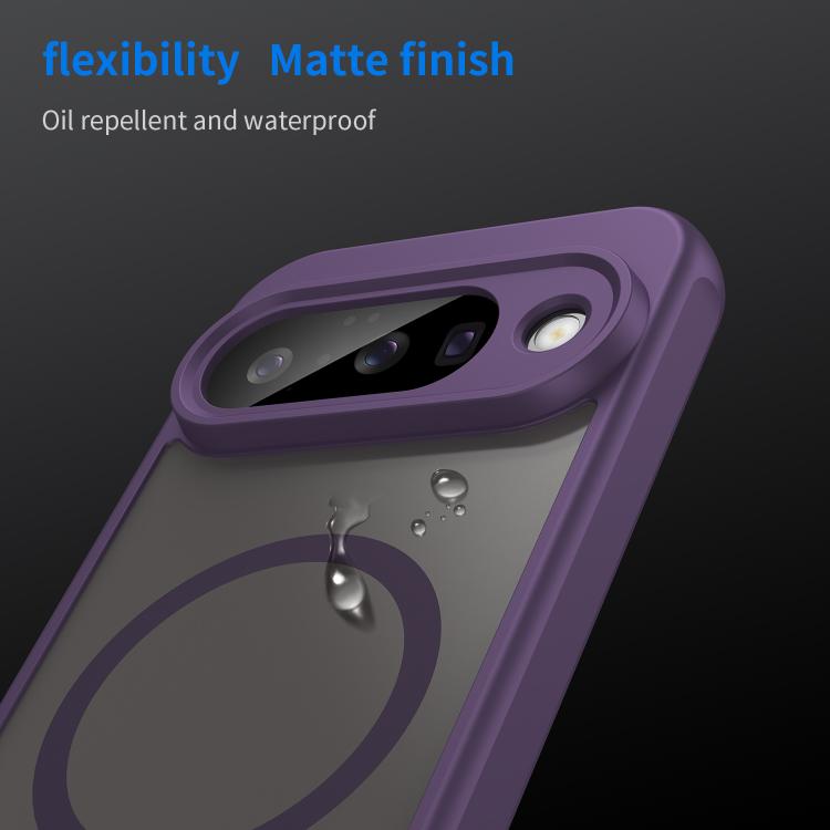 For Google Pixel 10 Fan Dun Series TPU Hybrid PC Frosted Magsafe Phone Case(Purple) - Google Cases by buy2fix | Online Shopping UK | buy2fix