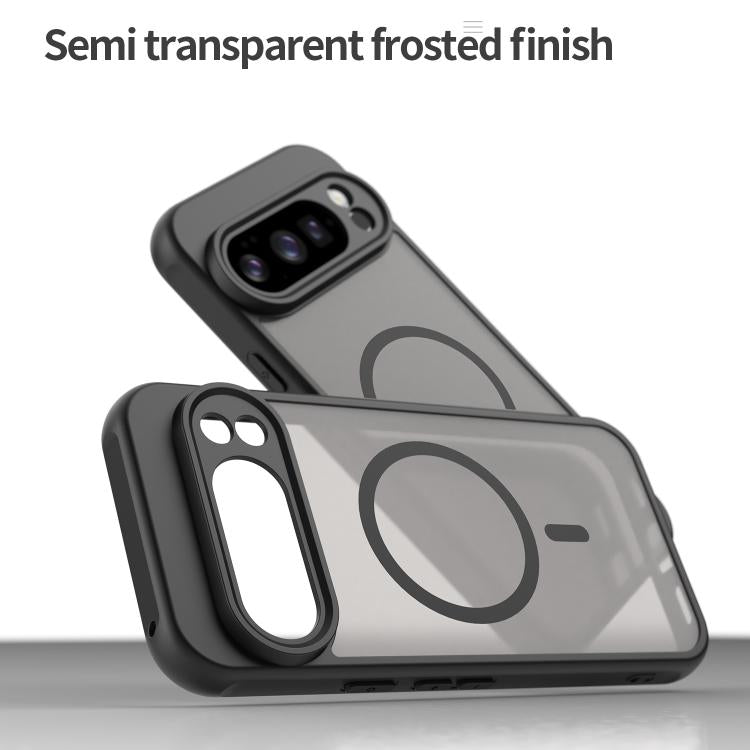 For Google Pixel 10 Pro Fan Dun Series TPU Hybrid PC Frosted Magsafe Phone Case(Black) - Google Cases by buy2fix | Online Shopping UK | buy2fix