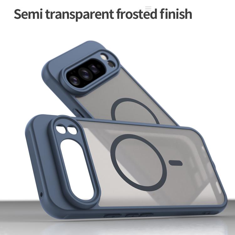 For Google Pixel 10 Pro Fan Dun Series TPU Hybrid PC Frosted Magsafe Phone Case(Blue) - Google Cases by buy2fix | Online Shopping UK | buy2fix