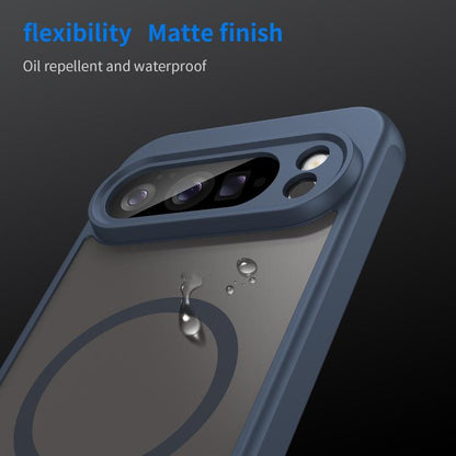 For Google Pixel 10 Pro Fan Dun Series TPU Hybrid PC Frosted Magsafe Phone Case(Blue) - Google Cases by buy2fix | Online Shopping UK | buy2fix