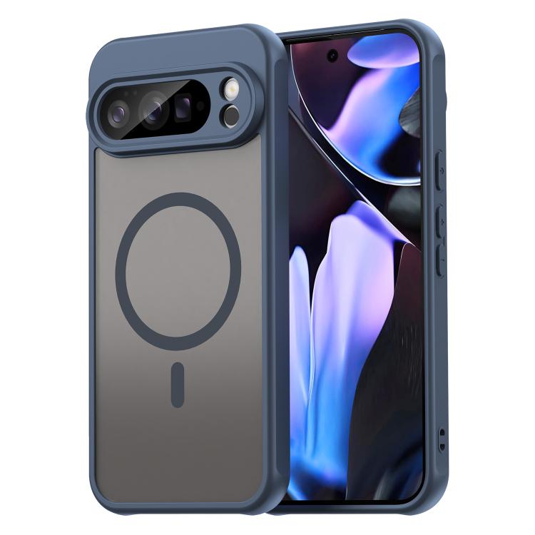For Google Pixel 10 Pro XL Fan Dun Series TPU Hybrid PC Frosted Magsafe Phone Case(Blue) - Google Cases by buy2fix | Online Shopping UK | buy2fix