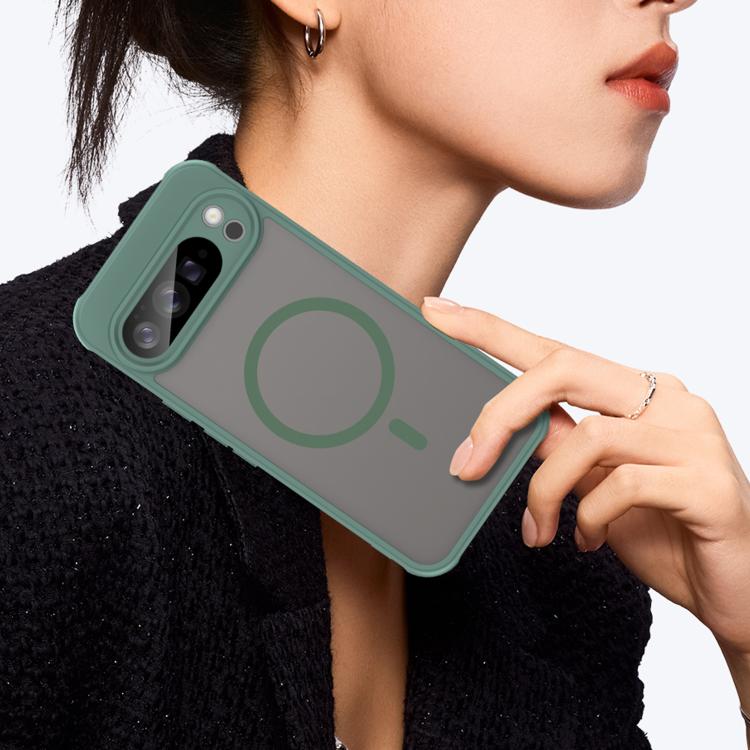 For Google Pixel 10 Pro XL Fan Dun Series TPU Hybrid PC Frosted Magsafe Phone Case(Green) - Google Cases by buy2fix | Online Shopping UK | buy2fix