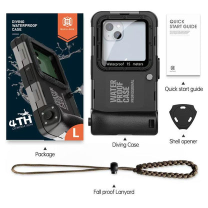 RedPepper 4th Generation Diving Protective Case for iPhone, Waterproof depth: 15m(Black) - Waterproof Bag by RedPepper | Online Shopping UK | buy2fix