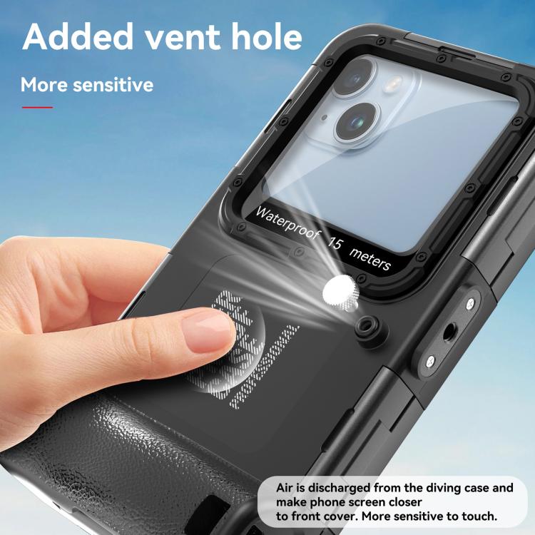 RedPepper 4th Generation Diving Protective Case for iPhone, Waterproof depth: 15m(Black) - Waterproof Bag by RedPepper | Online Shopping UK | buy2fix