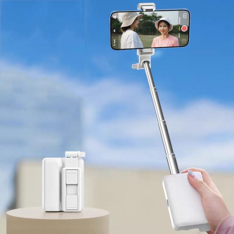 E6 Bluetooth Phone Filming Assist Selfie Monopod(White) - Selfie Sticks by buy2fix | Online Shopping UK | buy2fix