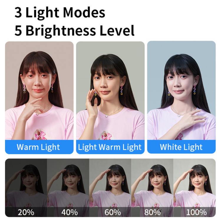 E6 Bluetooth Phone Filming Assist Selfie Monopod with Fill Light(White) - Selfie Sticks by buy2fix | Online Shopping UK | buy2fix