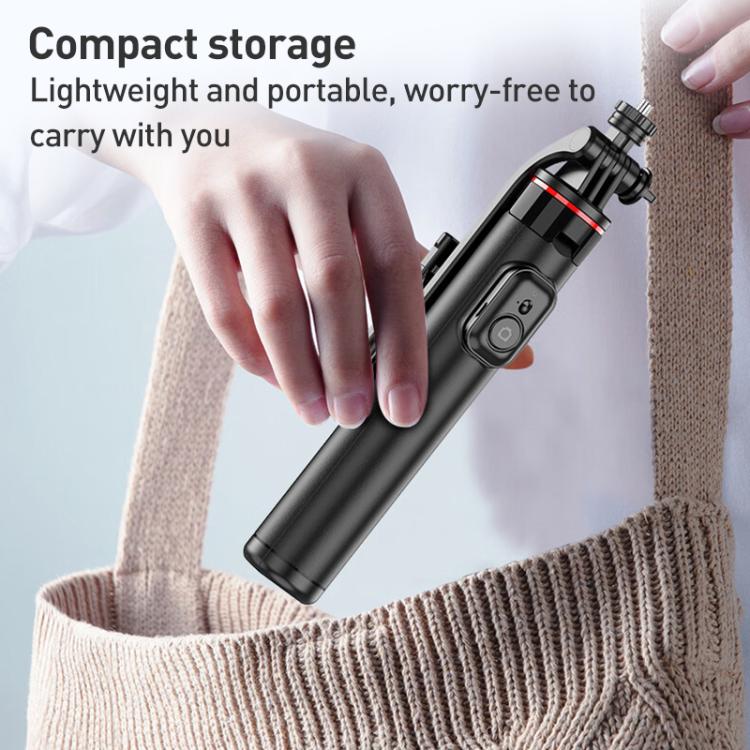 Lenovo Thinkplus H1V Premium Aluminum Alloy Bluetooth Selfie Stick, 1.3m(Black) - Selfie Sticks by Lenovo | Online Shopping UK | buy2fix