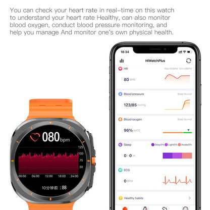 X7 1.51 inch IPS Screen Bluetooth Smart Watch Supports Healthy Monitoring(Black) - Smart Watches by buy2fix | Online Shopping UK | buy2fix