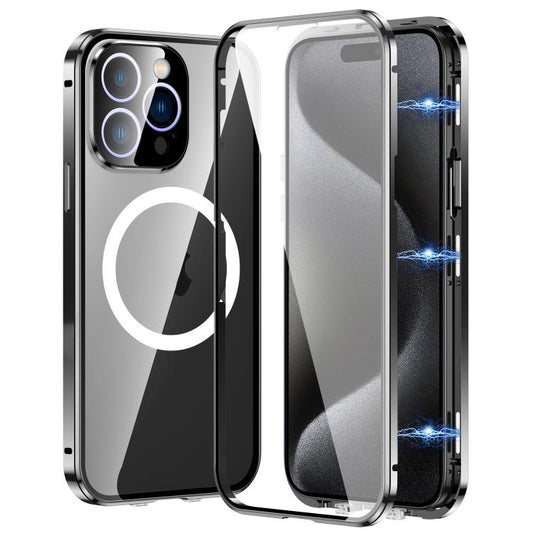 For iPhone 15 Pro Max 360 Full Body Magnetic Frosted MagSafe Phone Case(Black) - iPhone 15 Pro Max Cases by buy2fix | Online Shopping UK | buy2fix