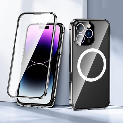 For iPhone 15 Pro Max 360 Full Body Magnetic Frosted MagSafe Phone Case(Black) - iPhone 15 Pro Max Cases by buy2fix | Online Shopping UK | buy2fix