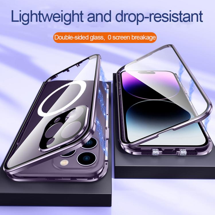 For iPhone 15 Pro 360 Full Body Magnetic Frosted MagSafe Phone Case(Sierra Blue) - iPhone 15 Pro Cases by buy2fix | Online Shopping UK | buy2fix