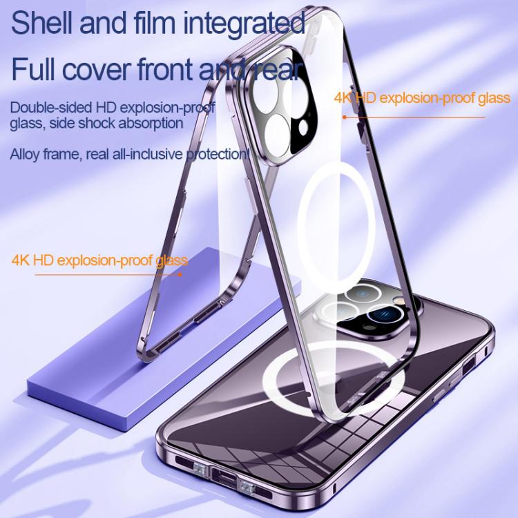 For iPhone 15 Pro 360 Full Body Magnetic Frosted MagSafe Phone Case(Sierra Blue) - iPhone 15 Pro Cases by buy2fix | Online Shopping UK | buy2fix
