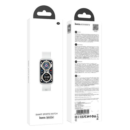 hoco Y25 1.47 inch Screen IP68 Waterproof Smart Sports Watch(Black) - Smart Watches by hoco | Online Shopping UK | buy2fix