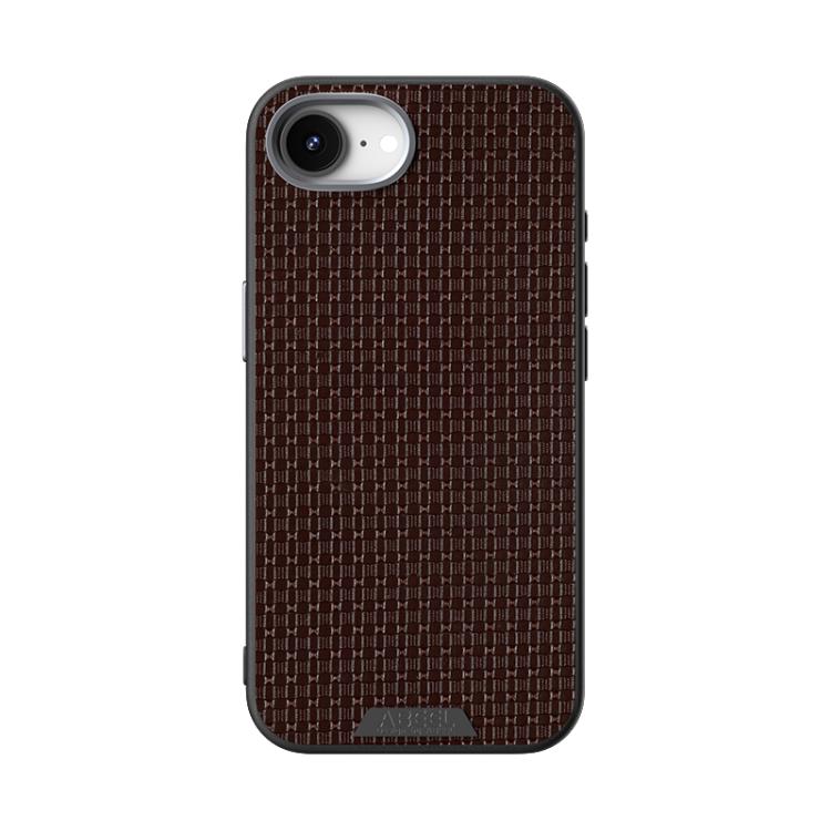For iPhone 16e ABEEL Ruyi Pattern 6D Micro Relief MagSafe Leather Phone Case(Brown) - iPhone 16e Cases by buy2fix | Online Shopping UK | buy2fix