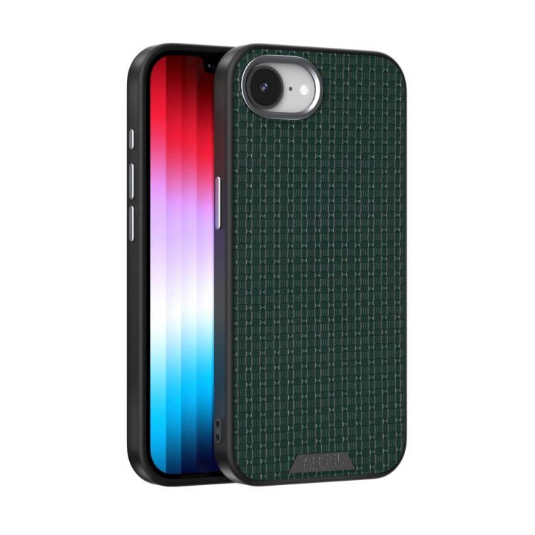 For iPhone 16e ABEEL Ruyi Pattern 6D Micro Relief MagSafe Leather Phone Case(Green) - iPhone 16e Cases by buy2fix | Online Shopping UK | buy2fix
