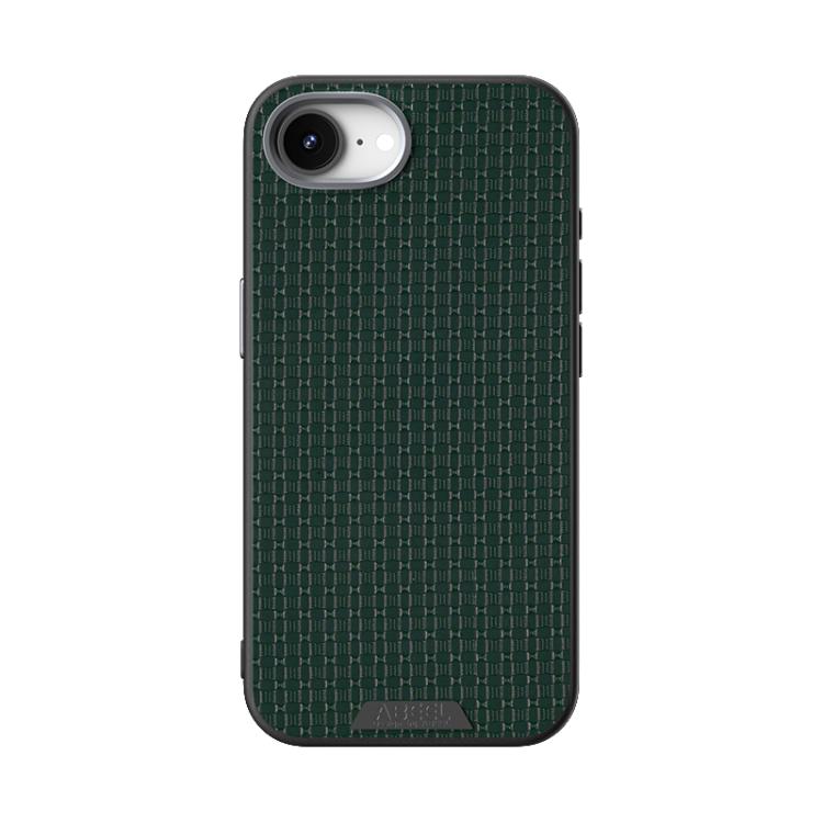 For iPhone 16e ABEEL Ruyi Pattern 6D Micro Relief MagSafe Leather Phone Case(Green) - iPhone 16e Cases by buy2fix | Online Shopping UK | buy2fix