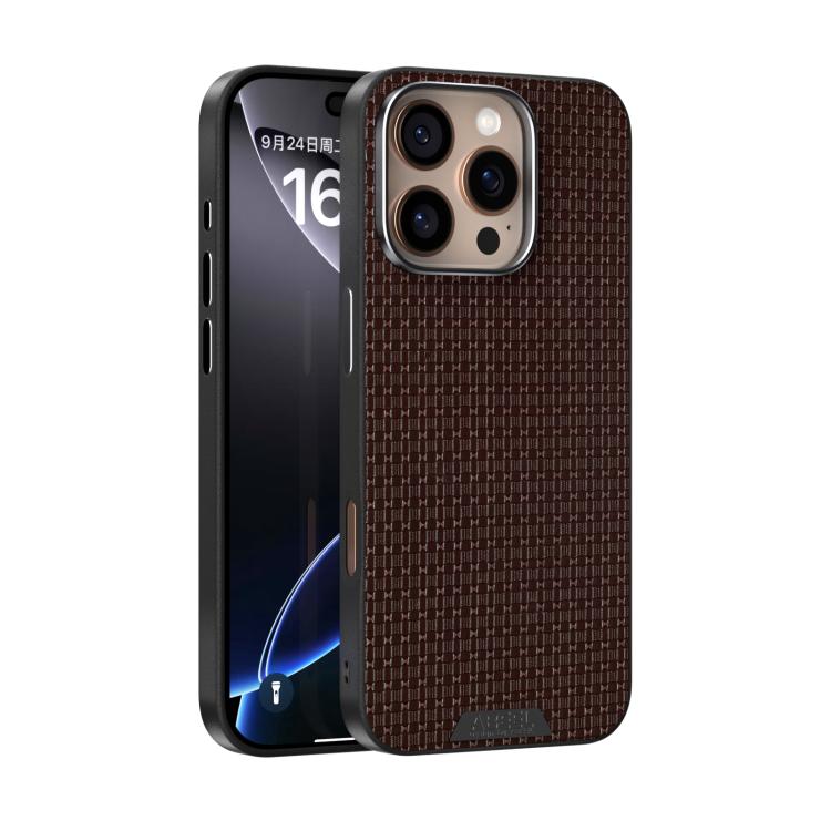 For iPhone 16 Pro Max ABEEL Ruyi Pattern 6D Micro Relief MagSafe Leather Phone Case(Brown) - iPhone 16 Pro Max Cases by buy2fix | Online Shopping UK | buy2fix