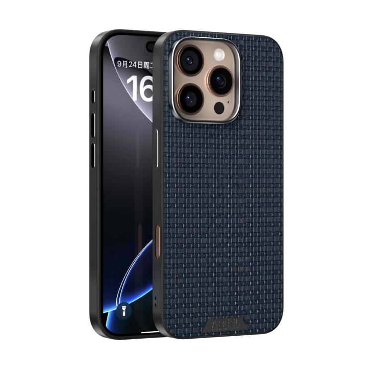 For iPhone 16 Pro Max ABEEL Ruyi Pattern 6D Micro Relief MagSafe Leather Phone Case(Blue) - iPhone 16 Pro Max Cases by buy2fix | Online Shopping UK | buy2fix