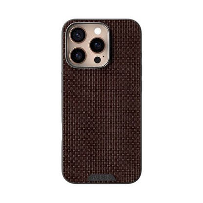 For iPhone 16 Pro ABEEL Ruyi Pattern 6D Micro Relief MagSafe Leather Phone Case(Brown) - iPhone 16 Pro Cases by buy2fix | Online Shopping UK | buy2fix