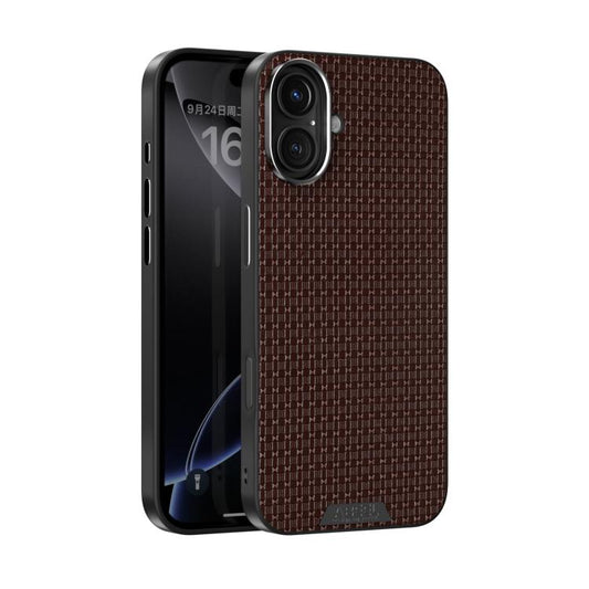 For iPhone 16 Plus ABEEL Ruyi Pattern 6D Micro Relief MagSafe Leather Phone Case(Brown) - iPhone 16 Plus Cases by buy2fix | Online Shopping UK | buy2fix