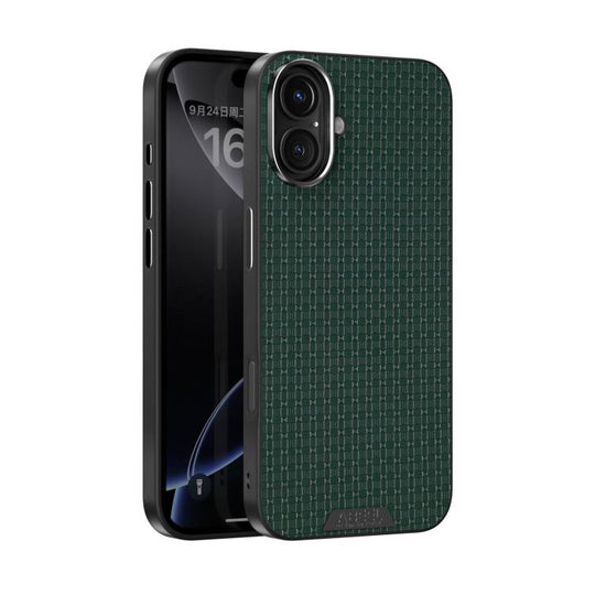 For iPhone 16 Plus ABEEL Ruyi Pattern 6D Micro Relief MagSafe Leather Phone Case(Green)