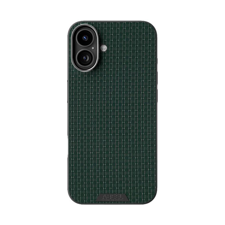 For iPhone 16 Plus ABEEL Ruyi Pattern 6D Micro Relief MagSafe Leather Phone Case(Green) - iPhone 16 Plus Cases by buy2fix | Online Shopping UK | buy2fix