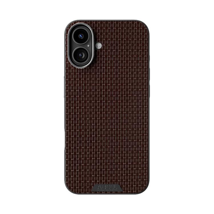 For iPhone 16 ABEEL Ruyi Pattern 6D Micro Relief MagSafe Leather Phone Case(Brown) - iPhone 16 Cases by buy2fix | Online Shopping UK | buy2fix