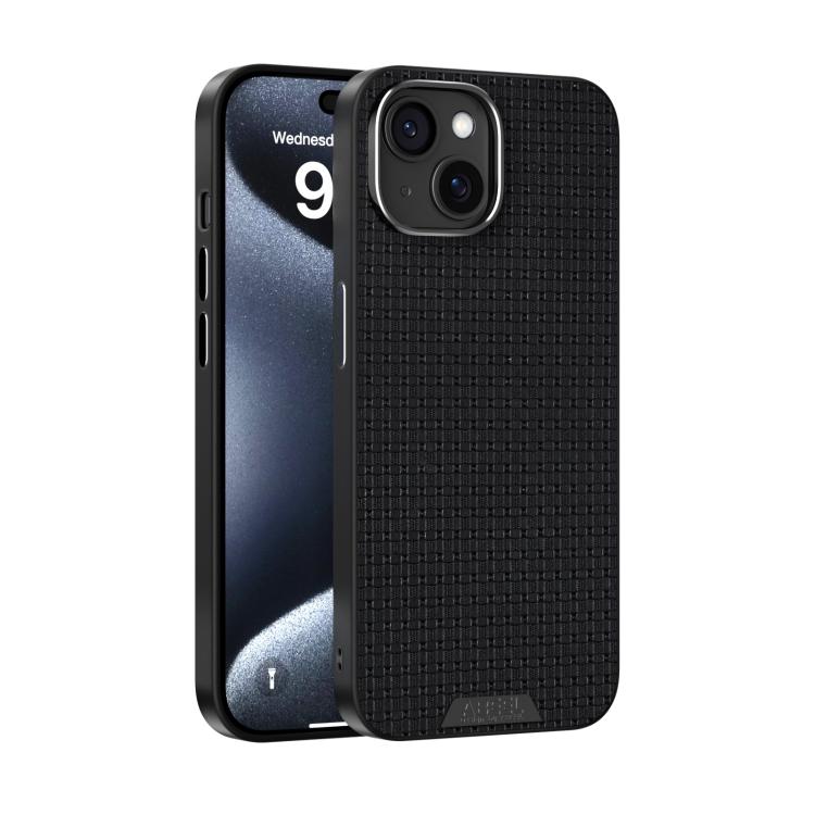 For iPhone 15 ABEEL Ruyi Pattern 6D Micro Relief MagSafe Leather Phone Case(Black) - iPhone 15 Cases by buy2fix | Online Shopping UK | buy2fix