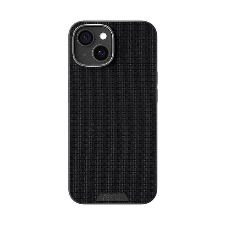 For iPhone 15 ABEEL Ruyi Pattern 6D Micro Relief MagSafe Leather Phone Case(Black) - iPhone 15 Cases by buy2fix | Online Shopping UK | buy2fix