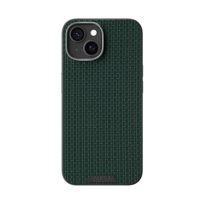 For iPhone 14 Plus ABEEL Ruyi Pattern 6D Micro Relief MagSafe Leather Phone Case(Green) - iPhone 14 Plus Cases by buy2fix | Online Shopping UK | buy2fix