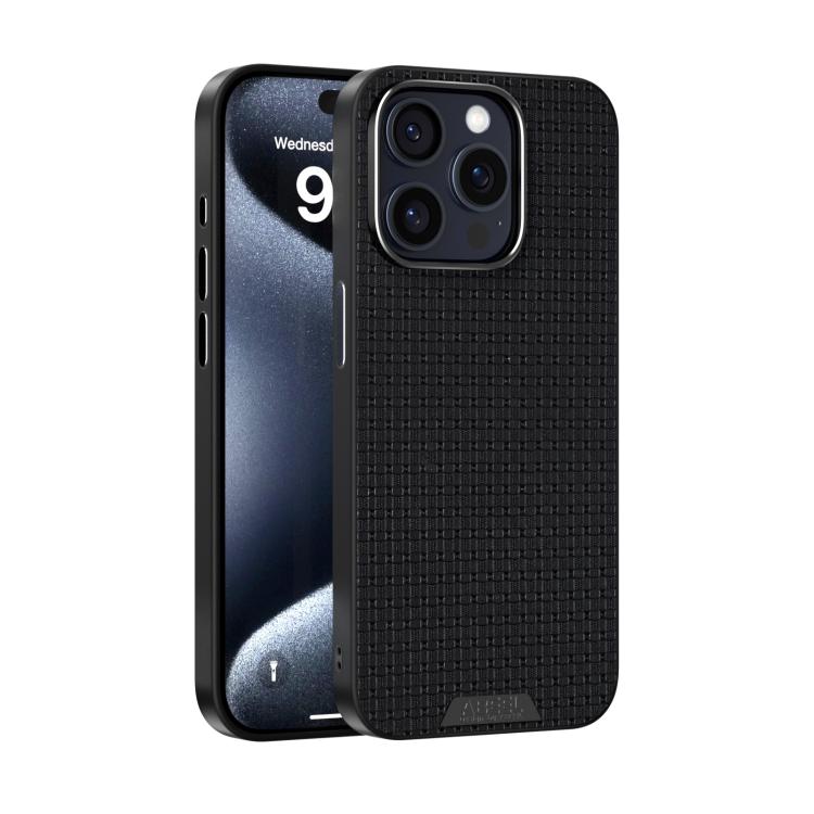 For iPhone 14 Pro ABEEL Ruyi Pattern 6D Micro Relief MagSafe Leather Phone Case(Black) - iPhone 14 Pro Cases by buy2fix | Online Shopping UK | buy2fix