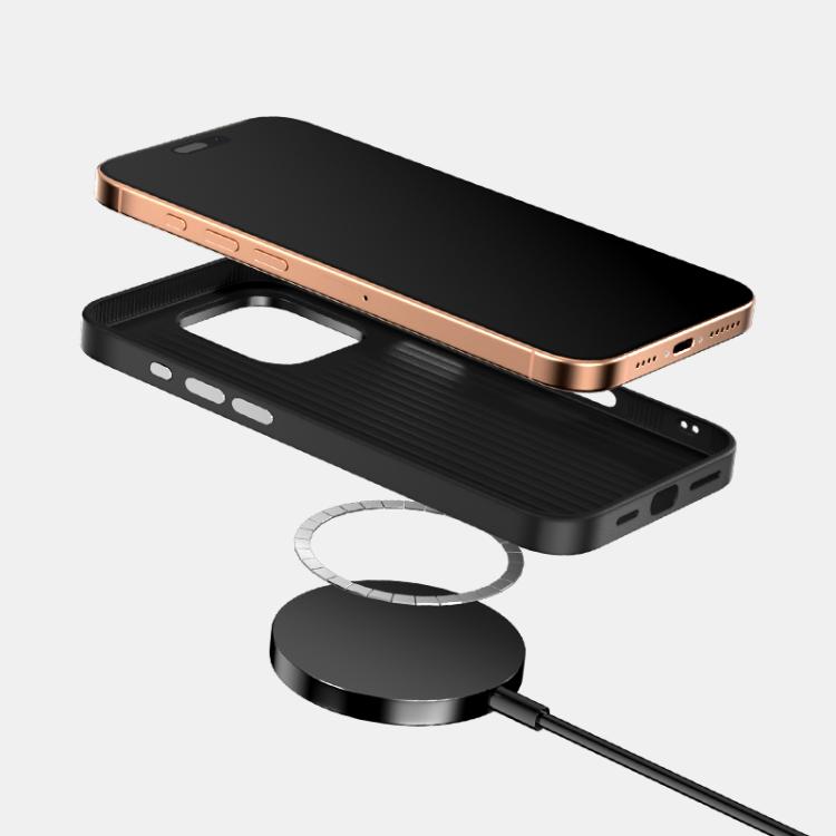 For iPhone 14 Pro ABEEL Ruyi Pattern 6D Micro Relief MagSafe Leather Phone Case(Black) - iPhone 14 Pro Cases by buy2fix | Online Shopping UK | buy2fix