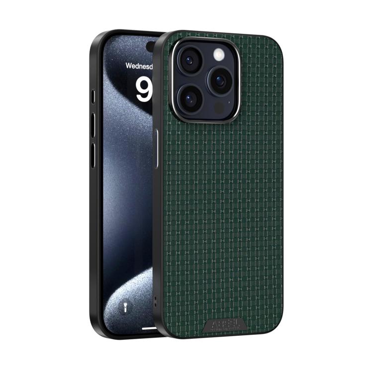 For iPhone 13 Pro ABEEL Ruyi Pattern 6D Micro Relief MagSafe Leather Phone Case(Green) - iPhone 13 Pro Cases by buy2fix | Online Shopping UK | buy2fix