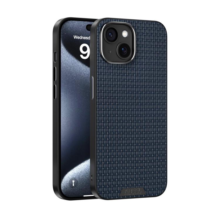 For iPhone 13 ABEEL Ruyi Pattern 6D Micro Relief MagSafe Leather Phone Case(Blue) - iPhone 13 Cases by buy2fix | Online Shopping UK | buy2fix