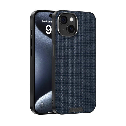 For iPhone 13 ABEEL Ruyi Pattern 6D Micro Relief MagSafe Leather Phone Case(Blue) - iPhone 13 Cases by buy2fix | Online Shopping UK | buy2fix