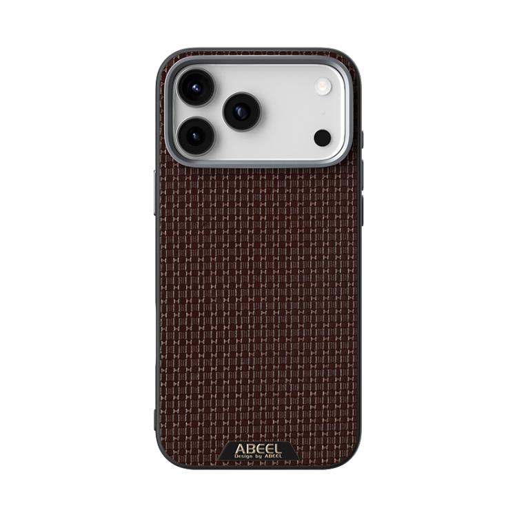 For iPhone 17 Pro Max ABEEL Ruyi Pattern 6D Micro Relief MagSafe Leather Phone Case(Brown) - iPhone 17 Pro Max Cases by buy2fix | Online Shopping UK | buy2fix