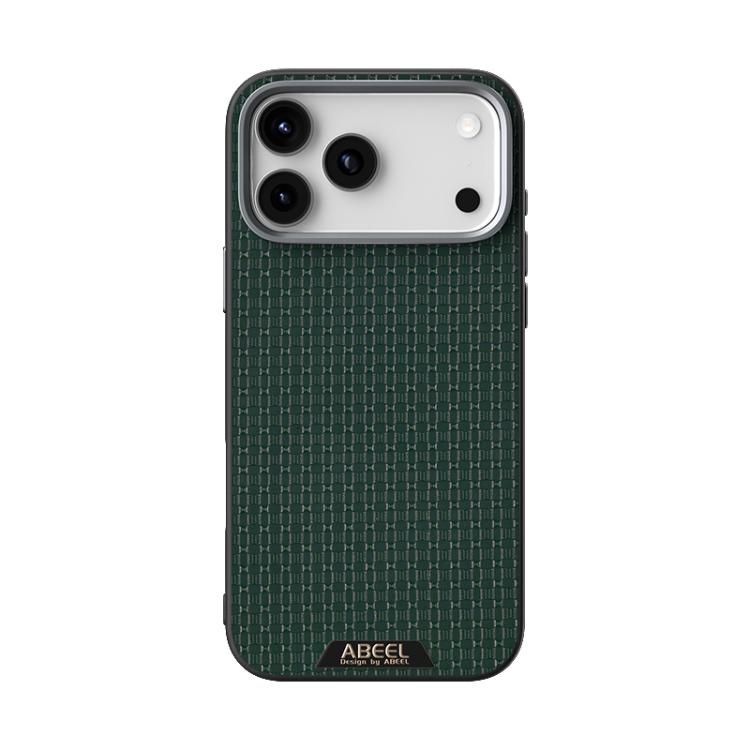 For iPhone 17 Pro Max ABEEL Ruyi Pattern 6D Micro Relief MagSafe Leather Phone Case(Green) - iPhone 17 Pro Max Cases by buy2fix | Online Shopping UK | buy2fix