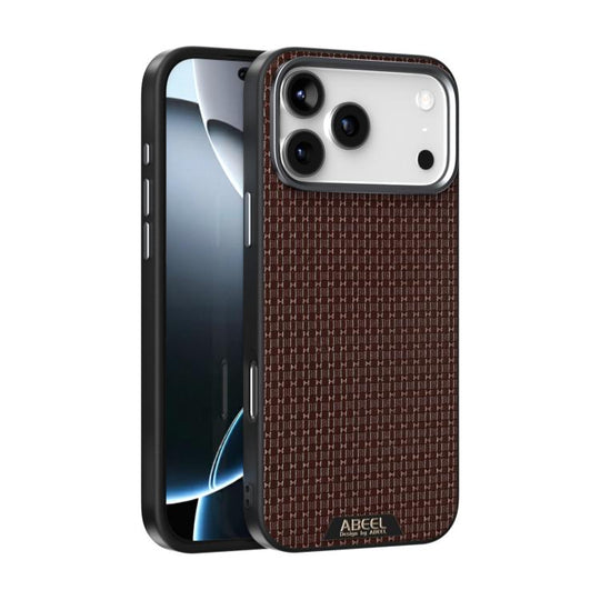 For iPhone 18 Pro / 17 Pro ABEEL Ruyi Pattern 6D Micro Relief MagSafe Leather Phone Case(Brown)