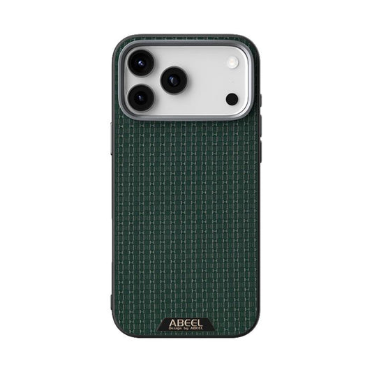 For iPhone 17 Pro ABEEL Ruyi Pattern 6D Micro Relief MagSafe Leather Phone Case(Green) - iPhone 17 Pro Cases by buy2fix | Online Shopping UK | buy2fix