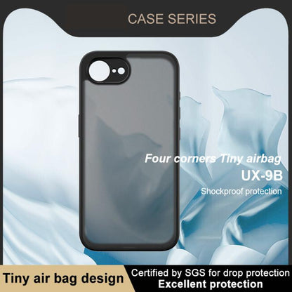 For iPhone 16e imak UX-9B Series Four Corners Tiny Airbag Shockproof Phone Case(Black) - iPhone 16e Cases by imak | Online Shopping UK | buy2fix