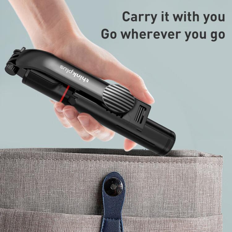 Lenovo Thinkplus H11L Premium Edition Aluminum Alloy Bluetooth Selfie Stick with Dual Fill Lights, 1.1m(Black) - Selfie Sticks by Lenovo | Online Shopping UK | buy2fix