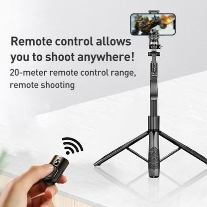 Lenovo Thinkplus H18B Flagship Stainless Steel Bluetooth Selfie Stick, 1.8m(Black) - Selfie Sticks by Lenovo | Online Shopping UK | buy2fix