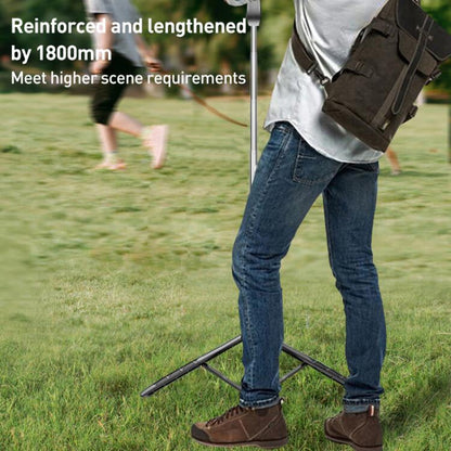 Lenovo Thinkplus H18B Flagship Stainless Steel Bluetooth Selfie Stick with Dual Fill Light, 1.8m(Black) - Selfie Sticks by Lenovo | Online Shopping UK | buy2fix