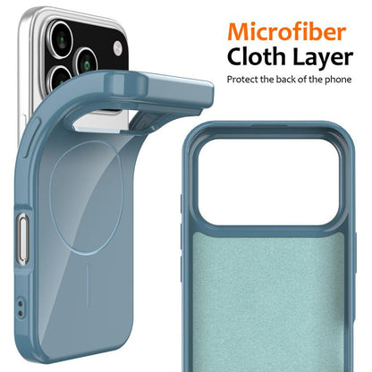 For iPhone 17 Pro Max Glossy TPU Shockproof MagSafe Phone Case with Lanyard(Blue) - iPhone 17 Pro Max Cases by buy2fix | Online Shopping UK | buy2fix