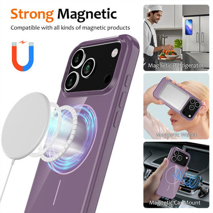 For iPhone 17 Pro Max Glossy TPU Shockproof MagSafe Phone Case with Lanyard(Purple) - iPhone 17 Pro Max Cases by buy2fix | Online Shopping UK | buy2fix