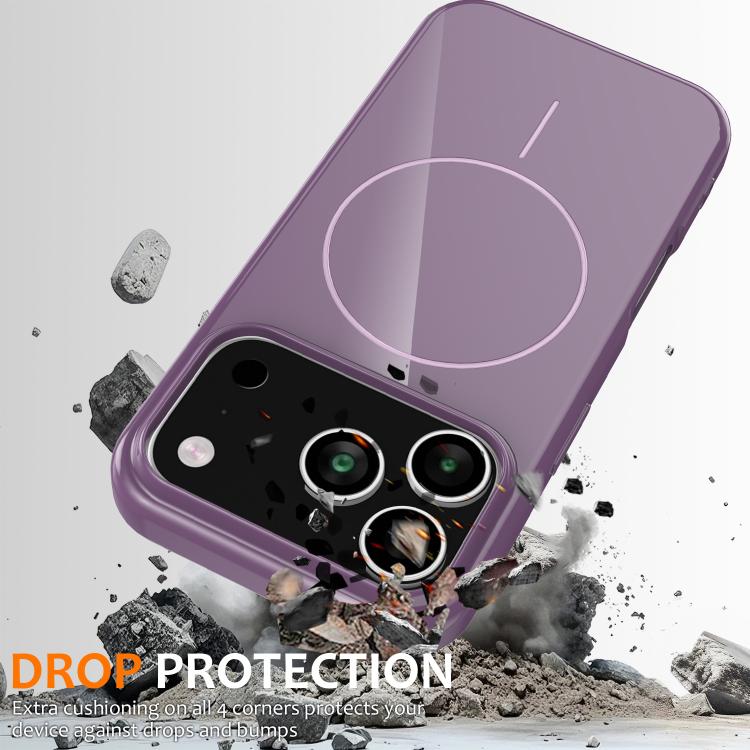 For iPhone 17 Pro Max Glossy TPU Shockproof MagSafe Phone Case with Lanyard(Purple) - iPhone 17 Pro Max Cases by buy2fix | Online Shopping UK | buy2fix