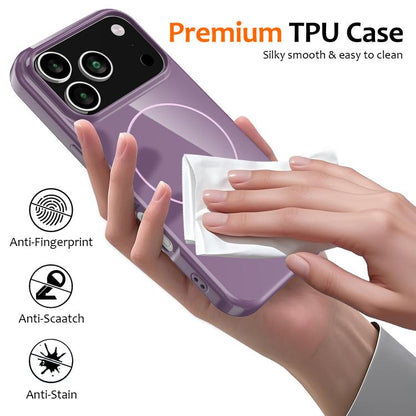 For iPhone 17 Pro Max Glossy TPU Shockproof MagSafe Phone Case with Lanyard(Purple) - iPhone 17 Pro Max Cases by buy2fix | Online Shopping UK | buy2fix