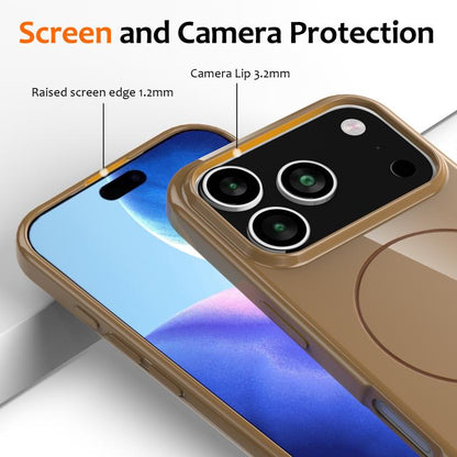 For iPhone 17 Pro Max Glossy TPU Shockproof MagSafe Phone Case with Lanyard(Gold) - iPhone 17 Pro Max Cases by buy2fix | Online Shopping UK | buy2fix