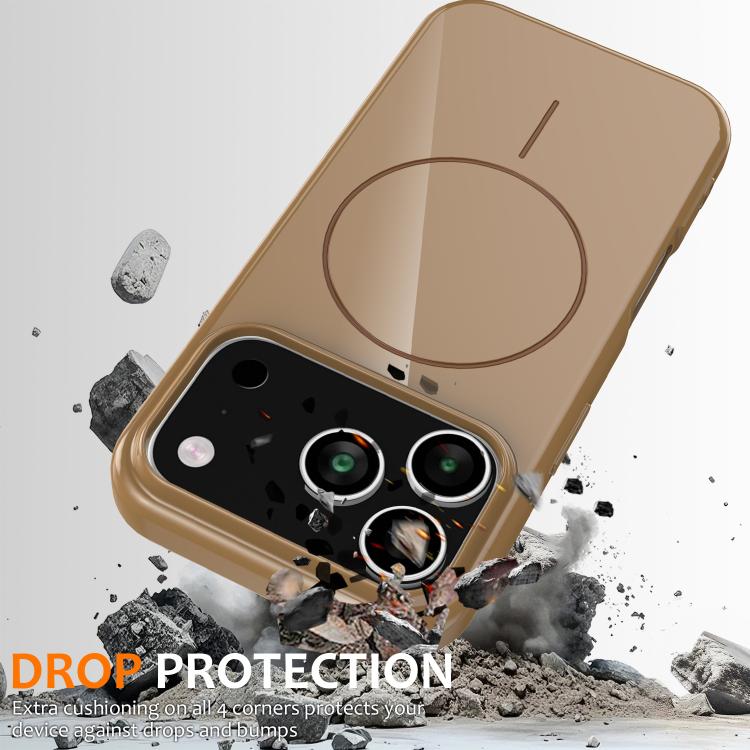For iPhone 17 Pro Max Glossy TPU Shockproof MagSafe Phone Case with Lanyard(Gold) - iPhone 17 Pro Max Cases by buy2fix | Online Shopping UK | buy2fix